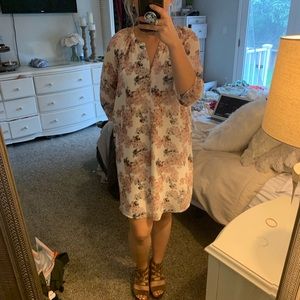 Long sleeved floral dress